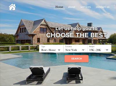 Real Estate Web Landing screen Shot