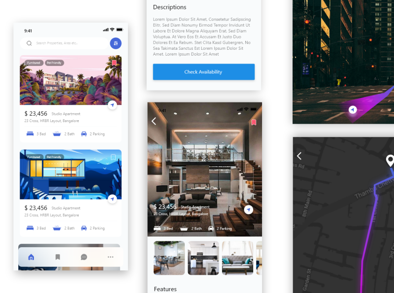 Real Estate App UI UX by vaibhav purohit on Dribbble