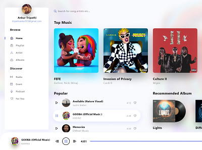 Music Player On web UI