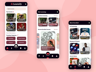 Learnify - Online learning App Concept