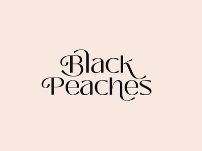 Black Peaches Wordmark branding logo typography