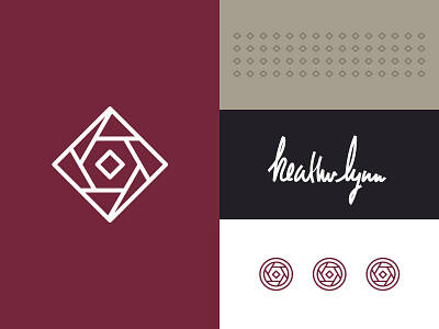 Branding Elements aperture hand type logo mark pattern
