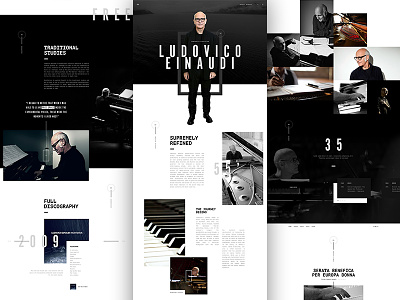 Ludovico Full design hero layout music parallax type ui web