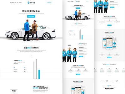 Luxe for business full car design hero layout luxe motion parallax type ui web