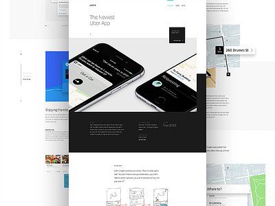 Uber Design Case study case study design hero layout parallax type uber ui web