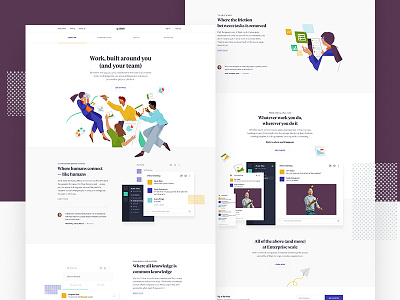 Why Slack? app design hero landing layout parallax slack type ui web