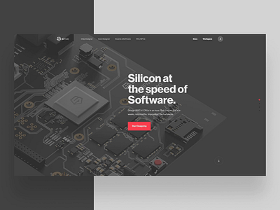 SiFive Page Transitions design hero layout motion parallax type typography ui web