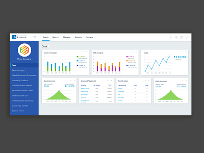 HostBooks Accounting Application - Sample app design ui ux