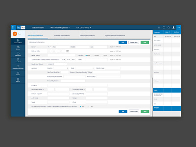 HostBooks Tax Application app design ui ux