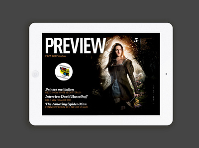 PREVIEW Magazine app design graphic design
