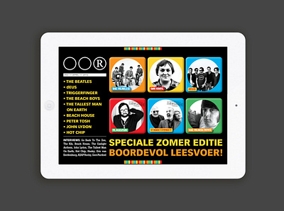 OOR Magazine app design graphic design