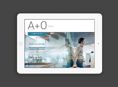 A+0 Magazine app design graphic design