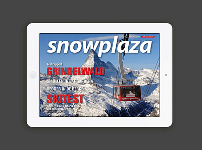 Snowplaza Magazine app design graphic design