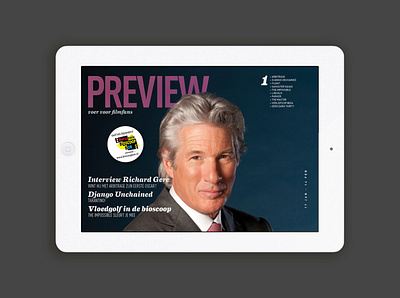 Preview Magazine app design graphic design