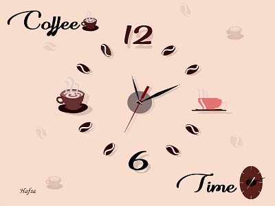 Coffee Clock design illustration vector