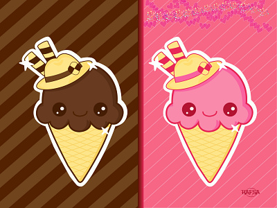 Ice-cream lover design graphic design icon illustration vector