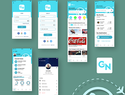 Global Navigation App mobile mobile app mobile app design mobile design mobile ui ui ui ux ui design uiux