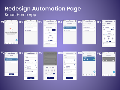 Creating Automation Page on Smart Home App design mobile mobile app mobile app design mobile design mobile ui ui design uiux