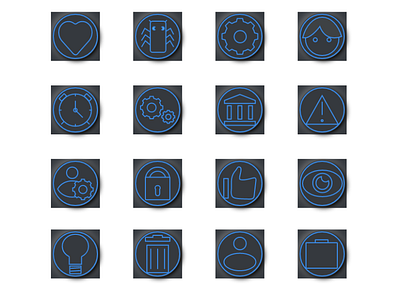 neumorphism cool icons