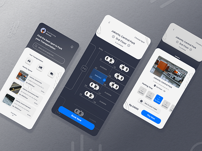 Park-In clean design minimalis mobile app mobile design park park app parking parking app transportation ui ui design ui mobile uiux