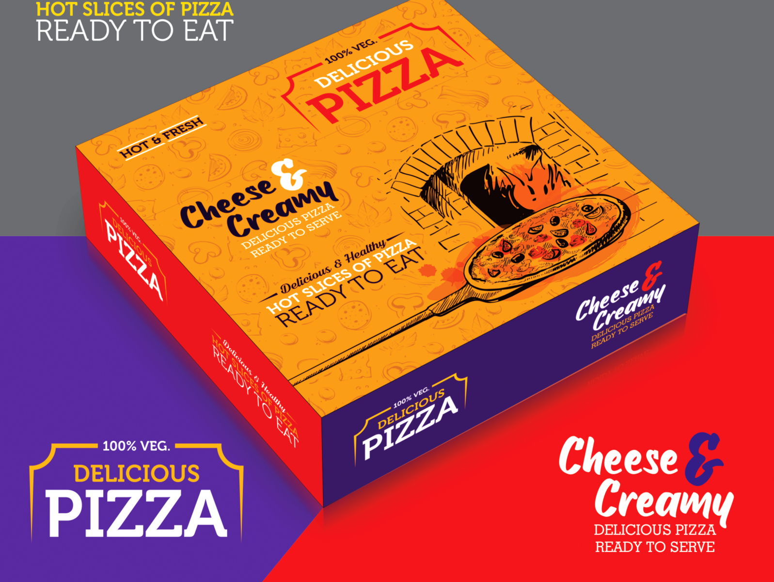Pizza Box Illustration Packaging Design by Digital Ghumti on Dribbble