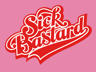 Sick Bastard design frogbite.nl illustration t shirt design typographic logo