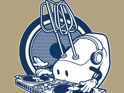 Mixer illustration t shirt design vinyl