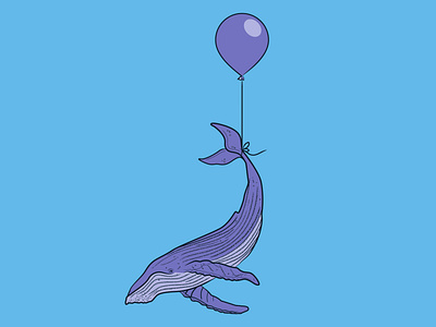 Whale balloon frogbite.nl t shirt design whale