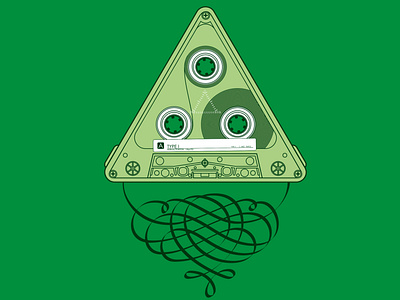 Triangle Tape frogbite.nl illustration nostalgia t shirt design