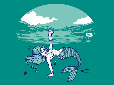 The secret of Loch Ness design dtm inc illustration t shirt design