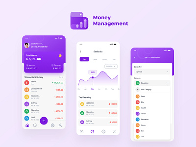 Finance Management | Money Management App Concept app concept app design finance management graphic design mobile app money management ui ui design ux ux design