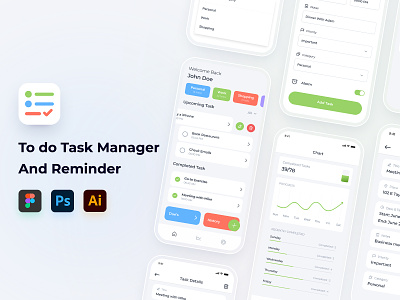 To do Task Manager | Task Reminder App Concept app design design graphic design mobile app task manager task reminder to do to do task manager ui ui design ux ux design
