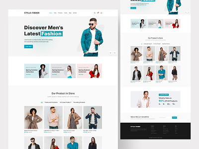 Stylla Fashion - Landing Page | E-commerce Web Site app design design e commerce graphic design logo mobile app shopping ui ui design ux ux design web design