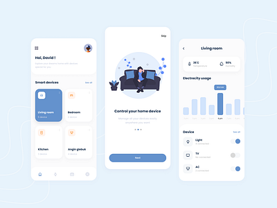 Smart Home App app clean design digital graphic design mobile app setting home smarthome ui ui design ui ux