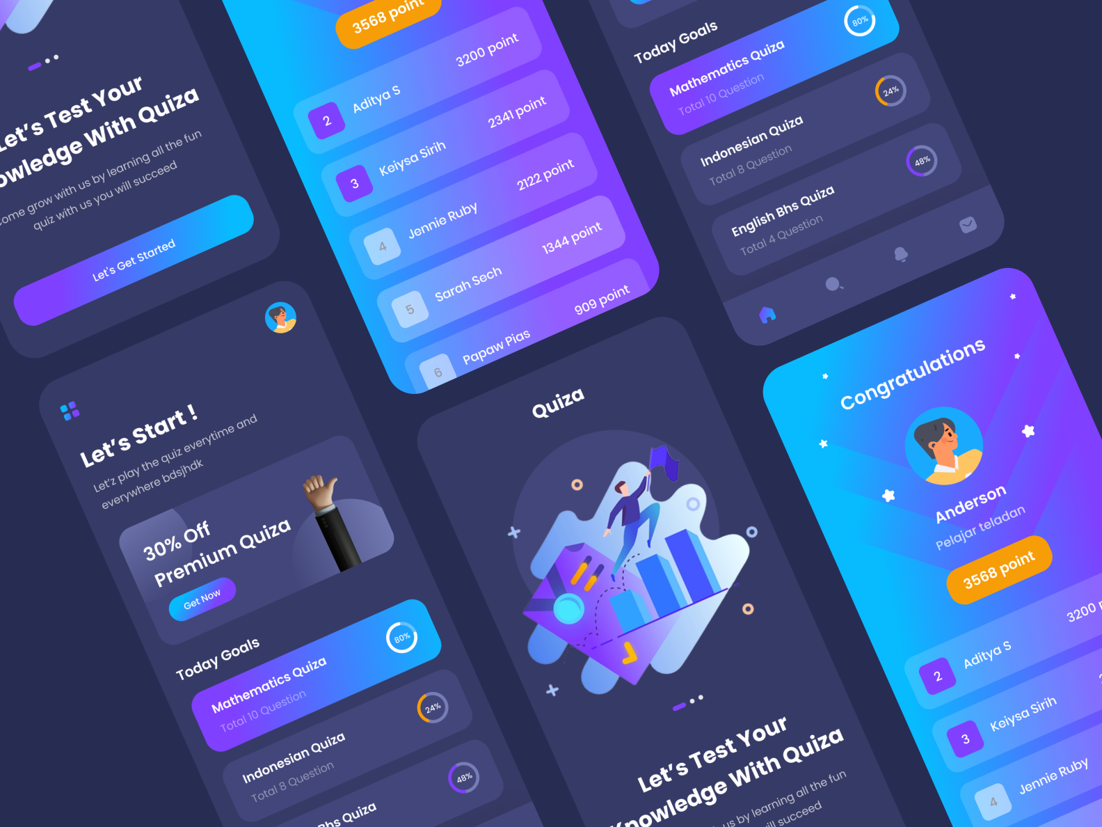 Quiza App - Quiz Mobile App by Annisa Fauziah on Dribbble