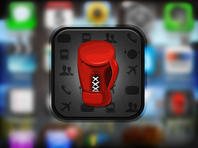 Punch.in iOS App Icon app icon boxing glove ios iphone icon punch in