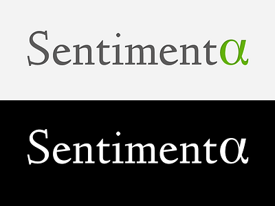 Sentiment Alpha Logo Concept logos text logo