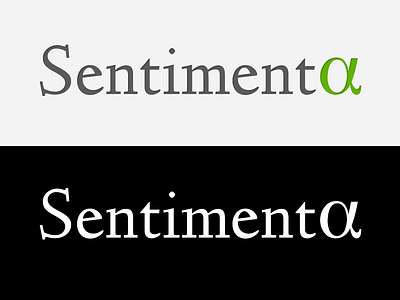 Sentiment Alpha Logo Concept