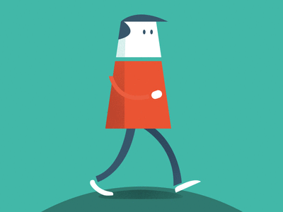 Walk Cycle animated animation character clean cycle flat gif illustration simple walk walking