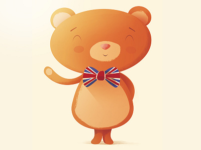 Bear character bear cartoon character flat illustration lighting simple texture