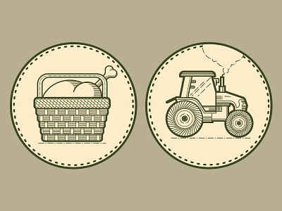 Delivery Icons clean farm flat food icon icons illustration line simple tractor vector