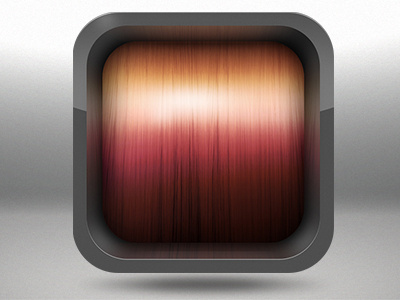 Hair color app icon app color hair icon illustration ios metal shine shiny texture