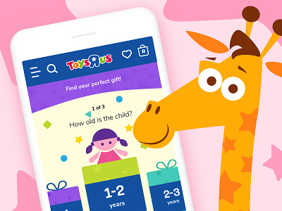 Toys "R" Us e-commerce site behance bright colorful dubai ecommerce giraffe interaction design mobile pink playful responsive toys uae ui web