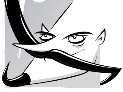 N Tangled 1 character demon face illustration illustrator moustache vector