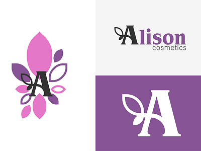 Alison Cosmetics logo design