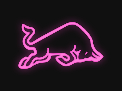 Guns and Glory - Bull Logo Backdrop adobe illustrator backdrop blackpink bull logo logo design neon neon pink neon sign rumble youtube youtube branding