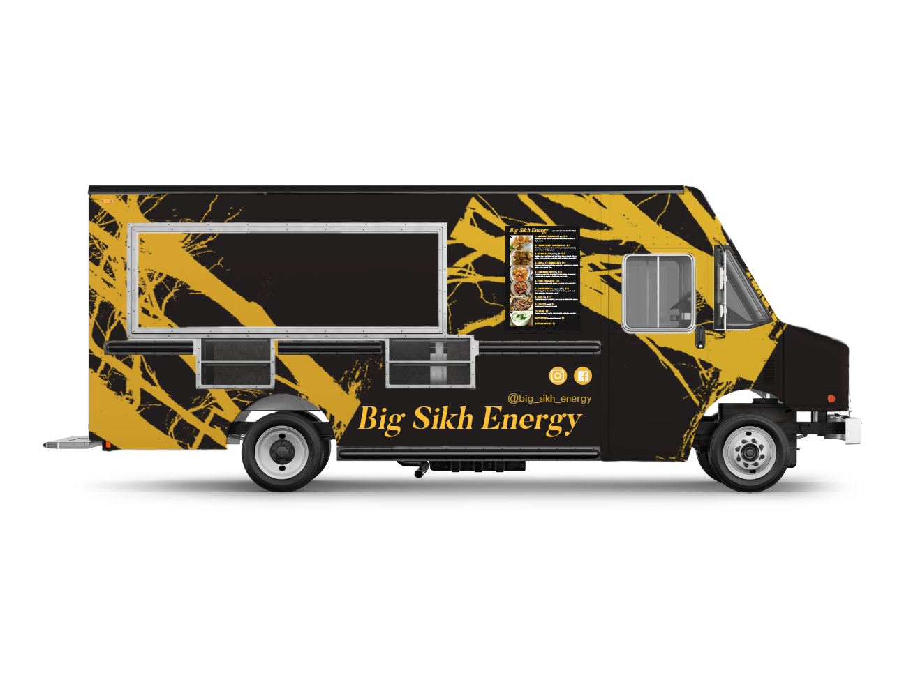 Big Sikh Energy Food Truck Exterior Signage by MARKINGS Design Group