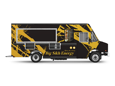 Big Sikh Energy - Food Truck Exterior Signage authentic cuisine exterior signage food truck food trucks indian indian food indian food truck menu sikh