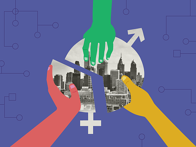 How Far Have We Come? chart collage color community data gender girls philadelphia tech woman women