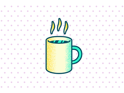Coffee coffee color fun icon illustration mug offset pink printing yum